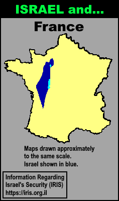 Size Comparison of Israel and France